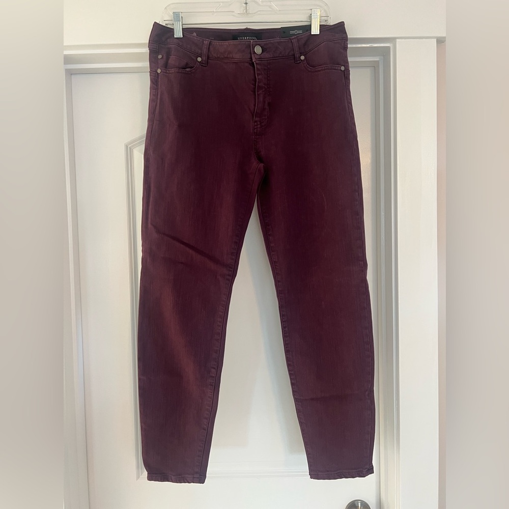 NWT Liverpool Adele Skinny Jean Size 14 Purple